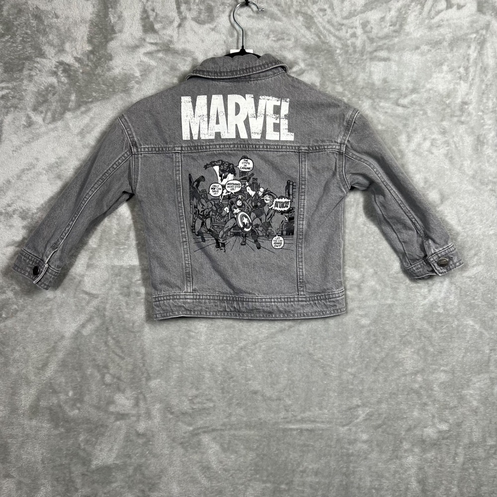 Marvel Jean‎ Jacket Kids 4T Gray - Picture 3 of 10